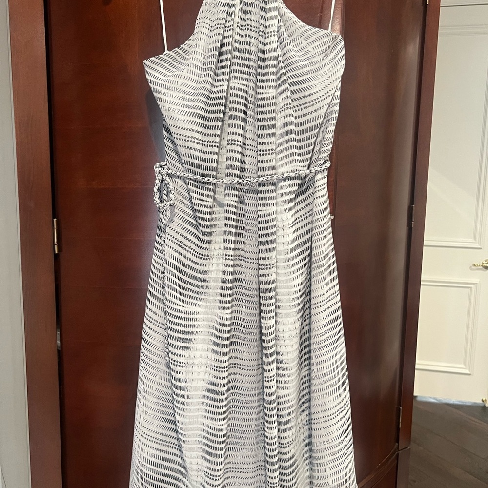 Armani Exchange Black and White Halter Sundress